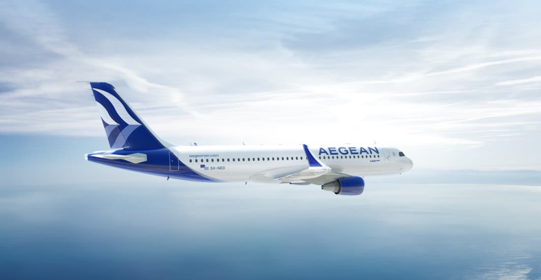 Aegean Airlines: 30% Rabatt auf den reinen Flugpreis (exkl. Steuern & Gebühren)