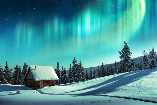 Family winter Lapland week in a cosy lodge with a sauna 🛁
